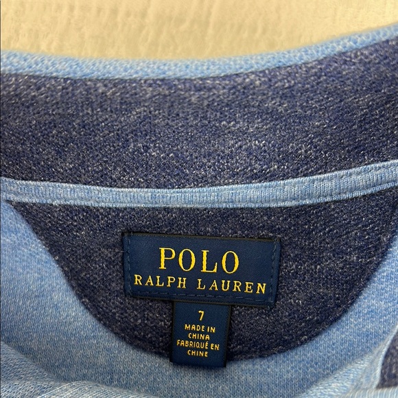 Polo by Ralph Lauren boys pique quarter zip size 7 - Picture 3 of 3